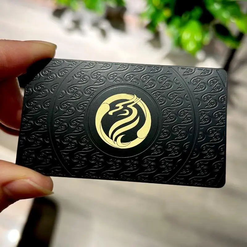 

Custom.High-End Membership Card Customized Metal Stainless Steel Brushed Business Card VIP VIP Catering Oral NFC Value Card Pro