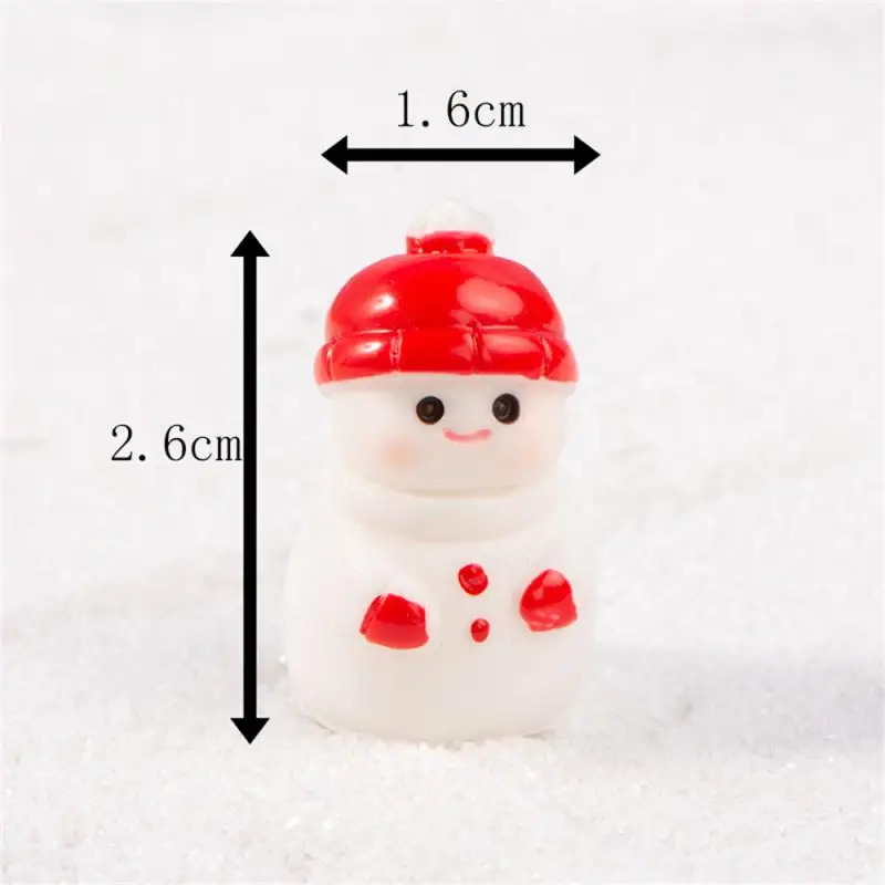 تماثيل عيد الميلاد الصغيرة الراتنج مصغرة سانتا كلوز حديقة ديكور اناء للزهور التماثيل رجل ثلج صغير جورب صندوق القطار جرس نموذج #5