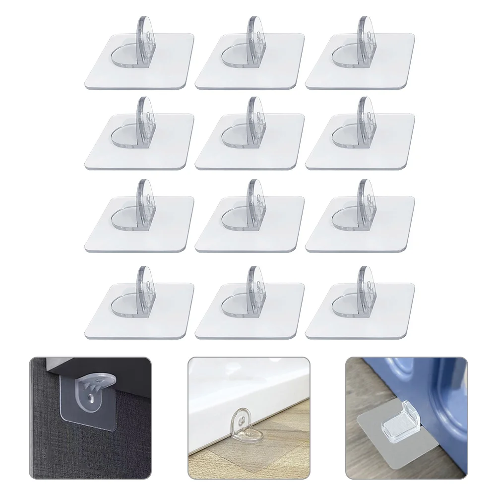 

12pcs Anti-Slip Suction Pad Shelf Support Pegs Trimmable Strong Adhesive For Closet Bookshelf Shoe Cabinet Storage Cabinet