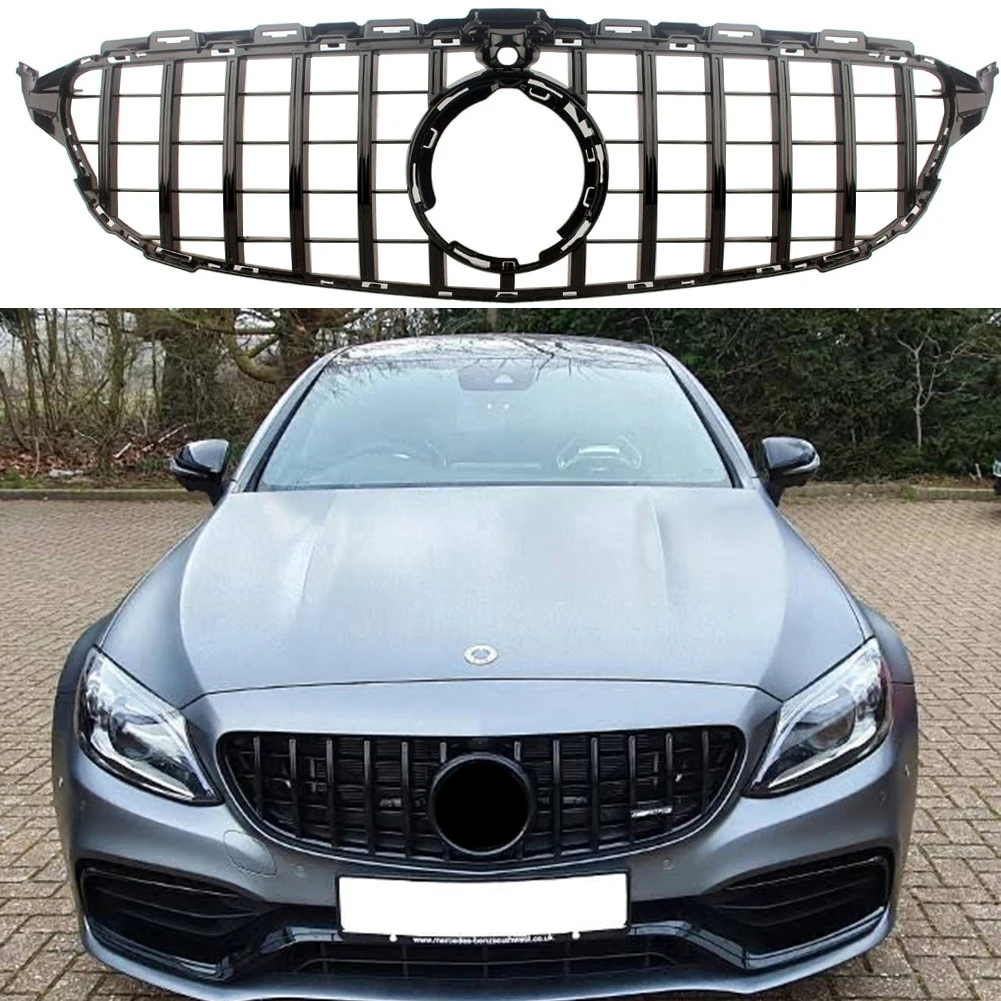 

Front Racing Radiator Kidney Grill For Mercedes-Benz W205 C43amg C300 C350 C200 2019-2021