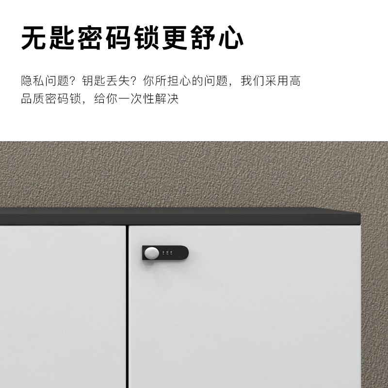 Office File Low Locker Wooden Partition File with Password Lock File Data Office Cabinet
