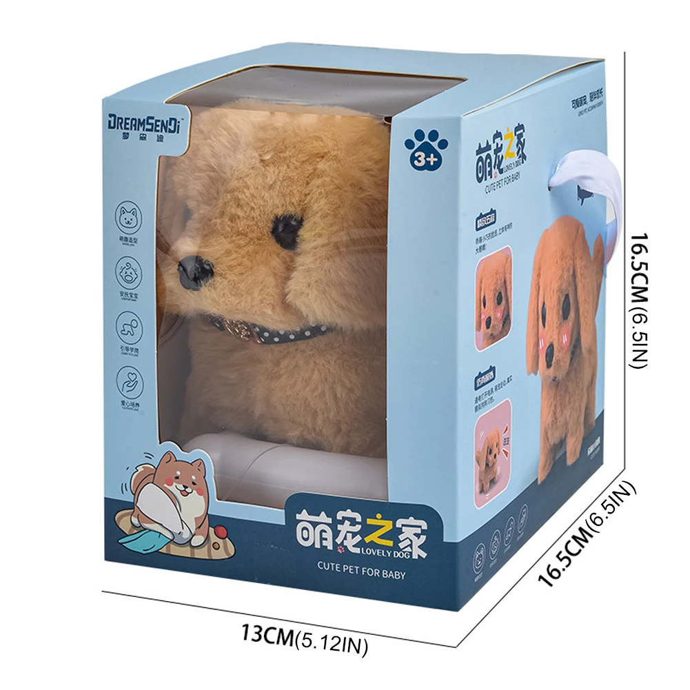 Electronic Robot Dog Interactive Robot Puppy Acts Like A Real Puppy Plush Puppy Toy Barking Stuffed Animal Dog for Girls Boys