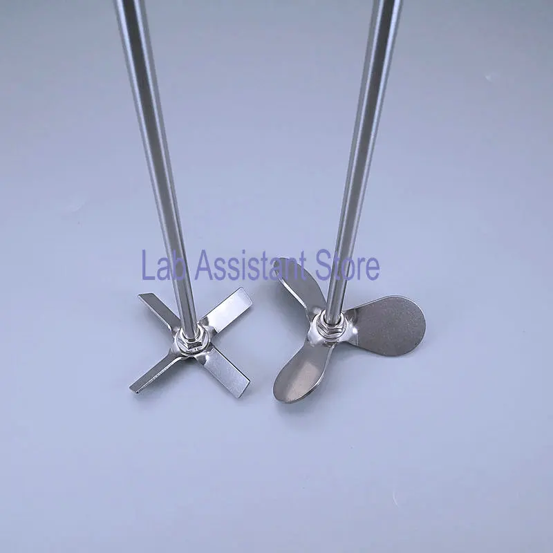 1 zestaw 40 mm-120 mm 45 °   Łopatka mieszająca ze stali nierdzewnej z trzema liśćmi/krzyżowanymi liśćmi do sprzętu laboratoryjnego — zdjęcie produktu 5