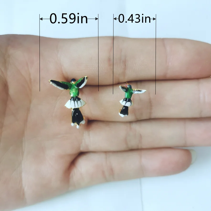 Women\'s Earrings 3D Hummingbird Earrings Animal Jewelry Cute Girly Ear Accessories Wedding Party Gifts