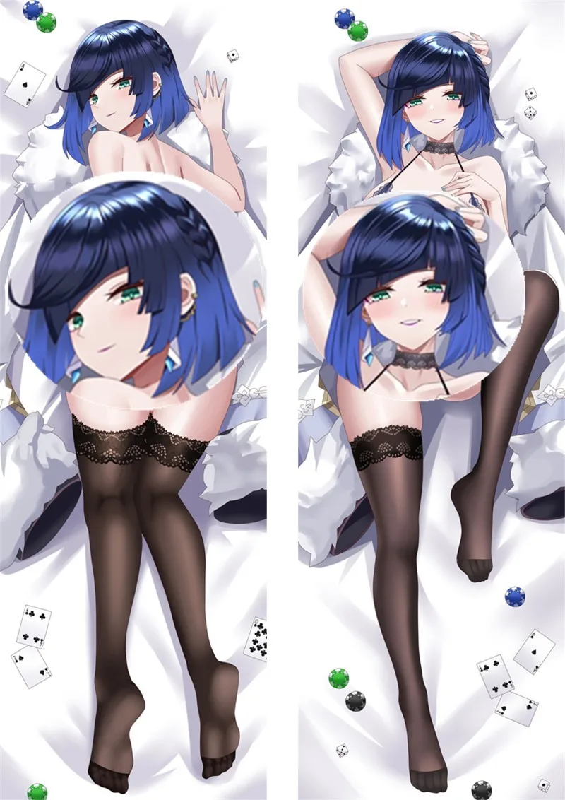 Impact Yelan Cosplay Dakimakura Pillow Case Hugging Body Cartoon Accessories Xmas Gift Stuffing Is Not Included