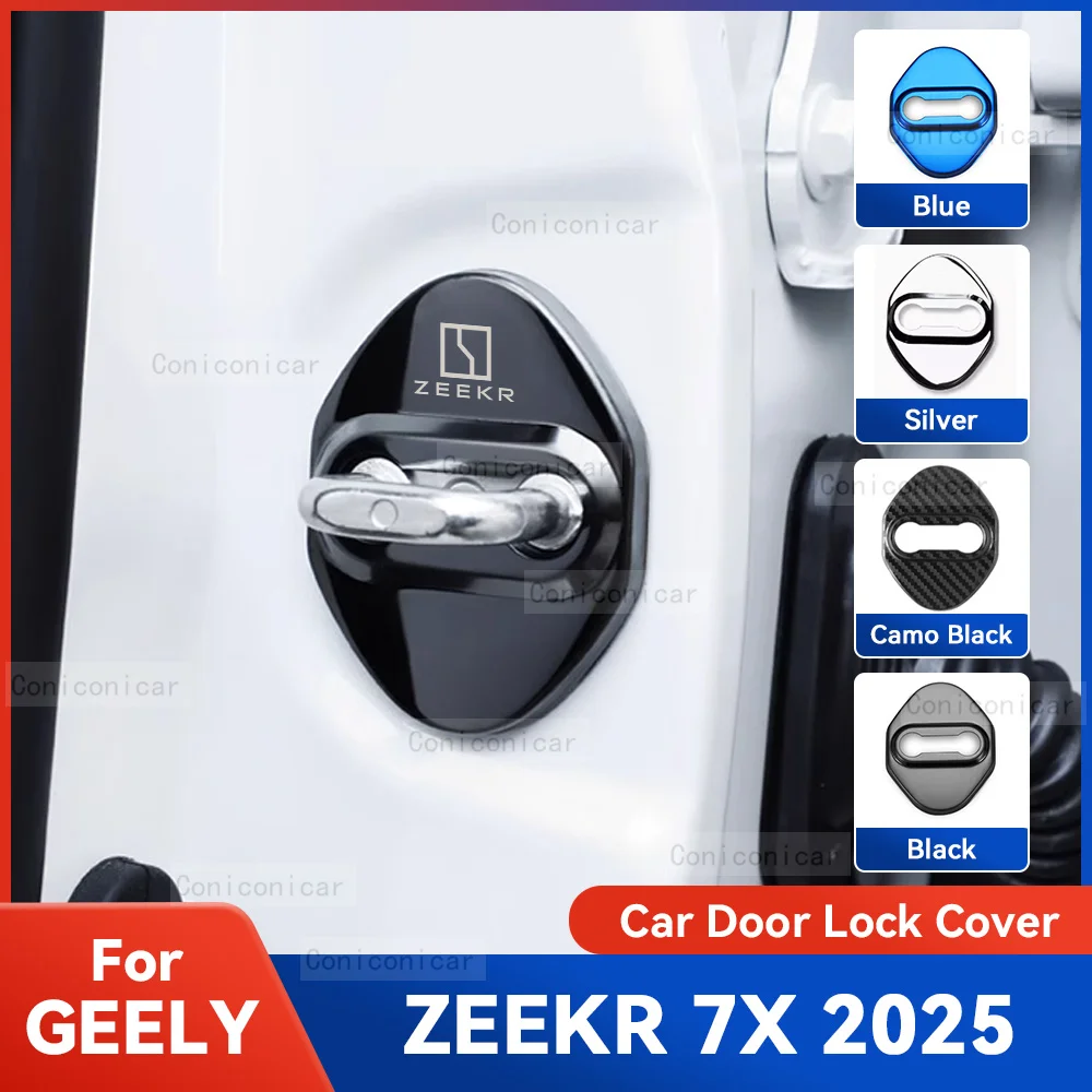 

Auto Car Door Lock Protect Cover Emblems Case Stainless Steel Decoration For ZEEKR 7X EV 2025 Protection Accessories