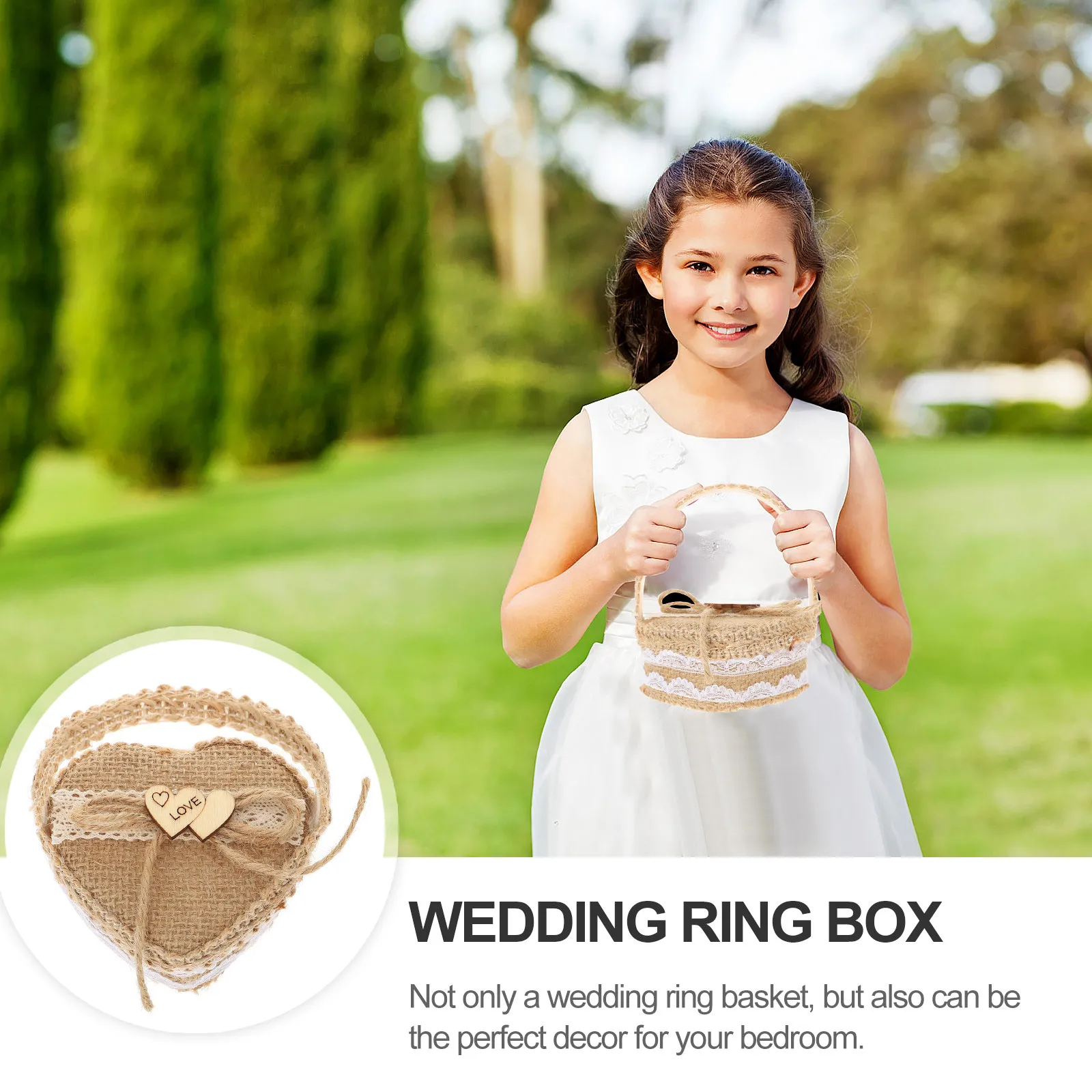 

1 шт. Корзина для колец в форме сердца, уникальная коробка для обручальных колец, изящная, шикарная, романтичная свадебная корзина для цветов, декоративный органайзер для хранения