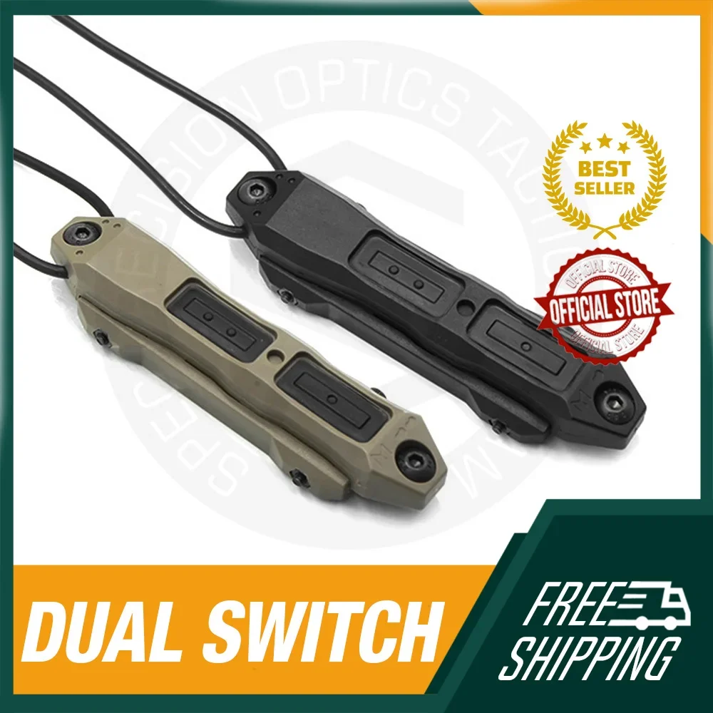 Tactical DUAL Remote Switch Flashlight Switch Laser Switch For DBAL-A2/DBAL-A4 PEQ-15 Laser Pointer