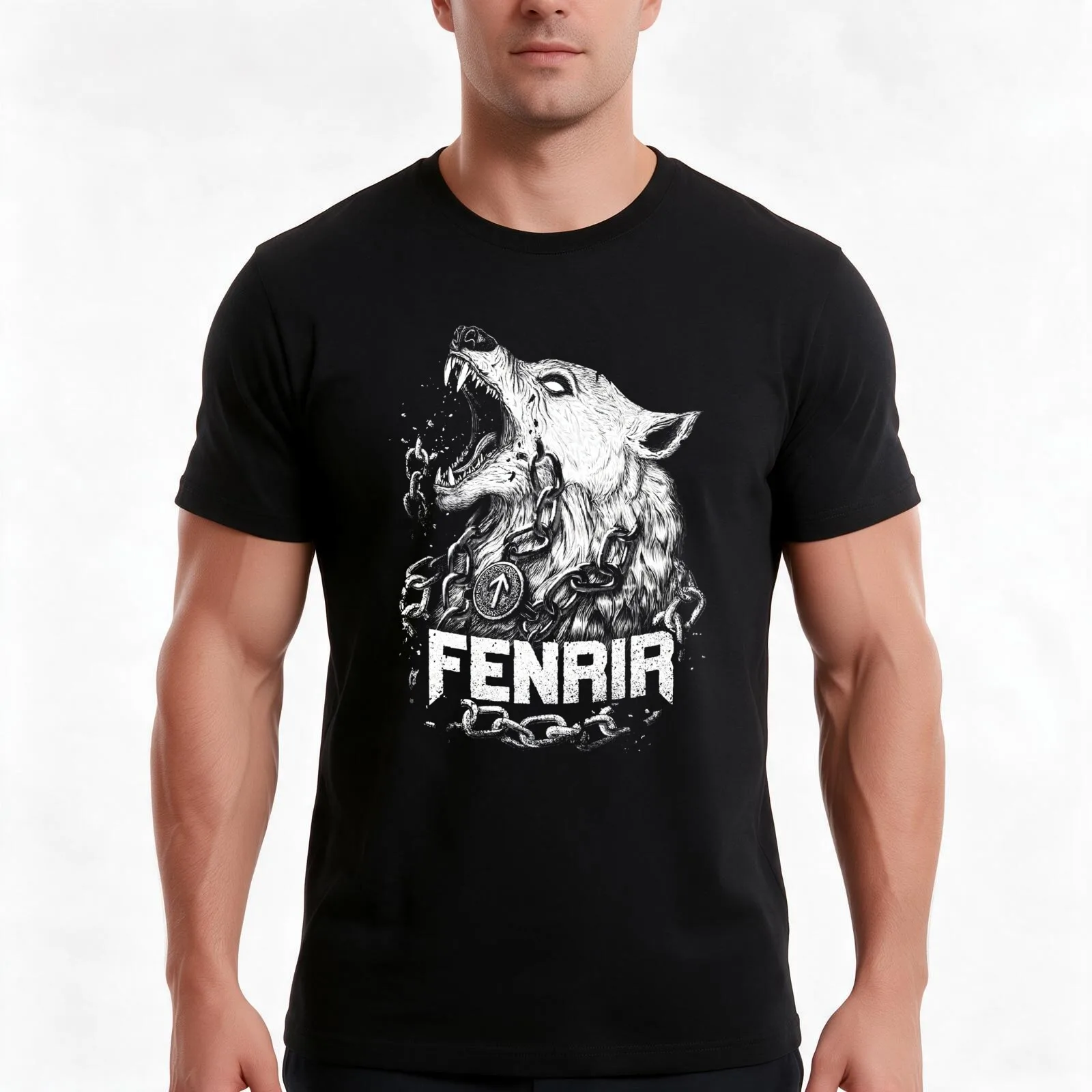 Fenrir Wolf Shirt And Hoodie - Norse Mythology Creature T-Shirt, Summer Casual Cotton Tee, Oversized Streetwear Tops