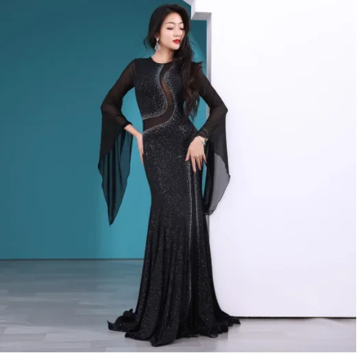 1 szt./partia Długa suknia do tańca brzucha Iracka szata do tańca z włosami, seksowny kostium do występów tańca brzucha