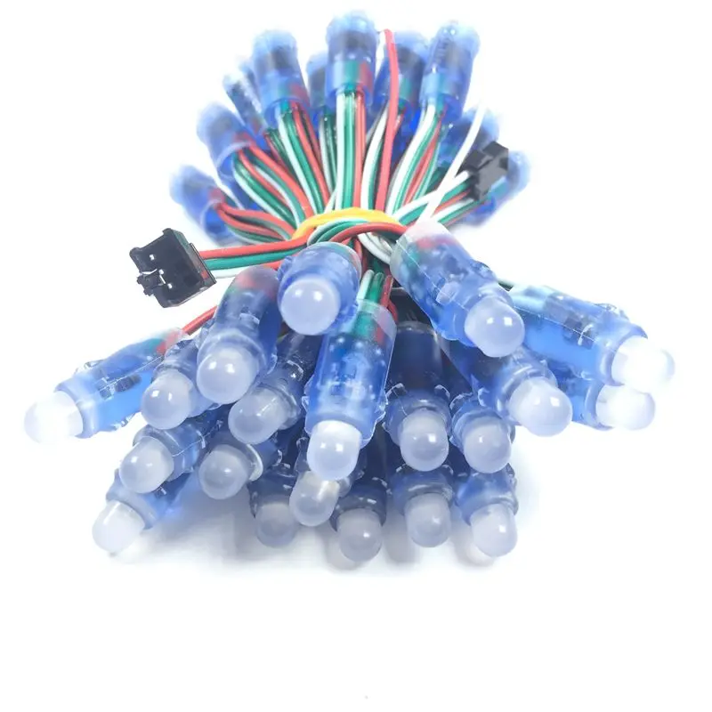

50/100 шт. WS2811 2811 IC RGB полноцветный 12 мм пикселей цифровой адресный 5 В Dream Color светодиодный модуль пикселей IP68 водонепроницаемый свет