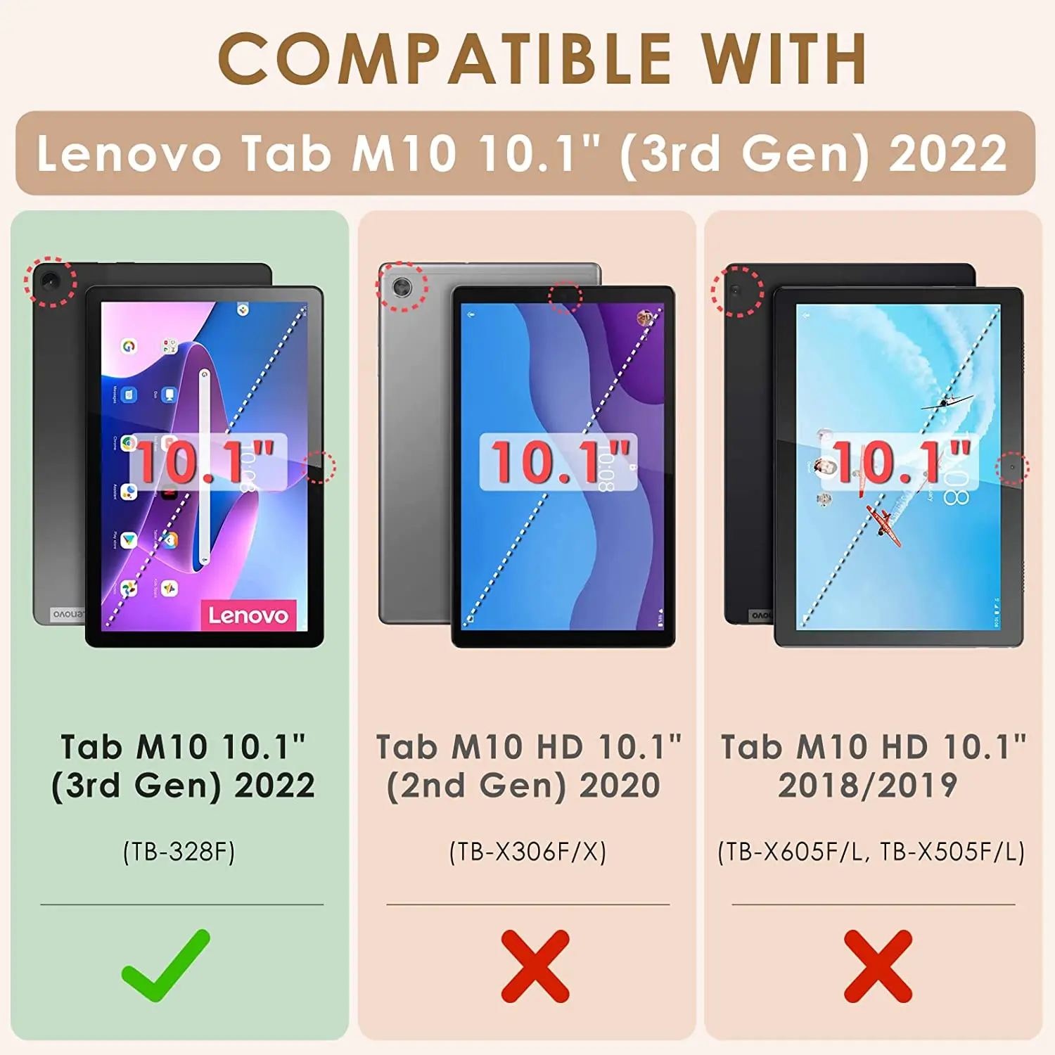 Pelindung layar kaca Tempered, TB-326FU Tablet TB-328F untuk Lenovo Tab M10 generasi ke-3 10.1 inci 2022