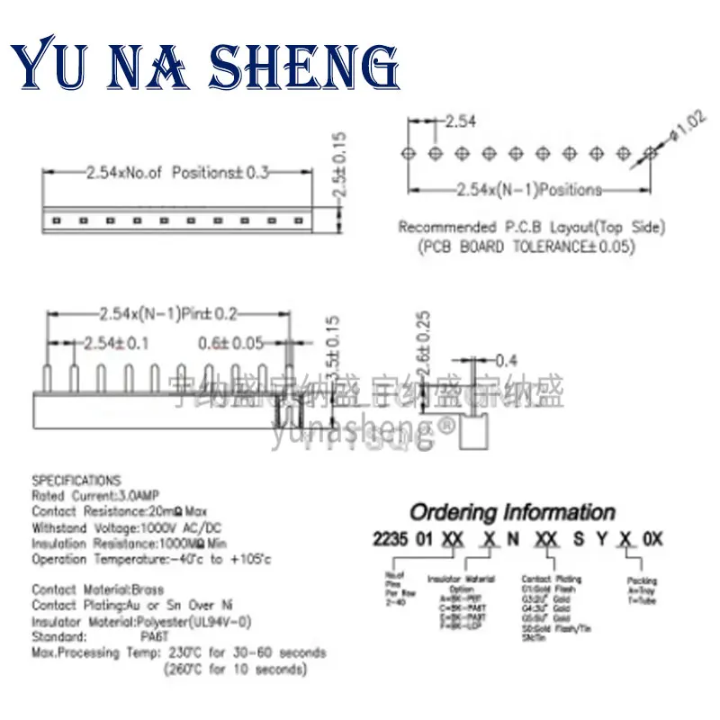 10pcs 2.54mm Ph3.5 Short Profile Single Row Straight 1x3/4/5/6/7/8/9/10/12/20/40P Rohs Gold Pcb Male Female Pin Header Connector