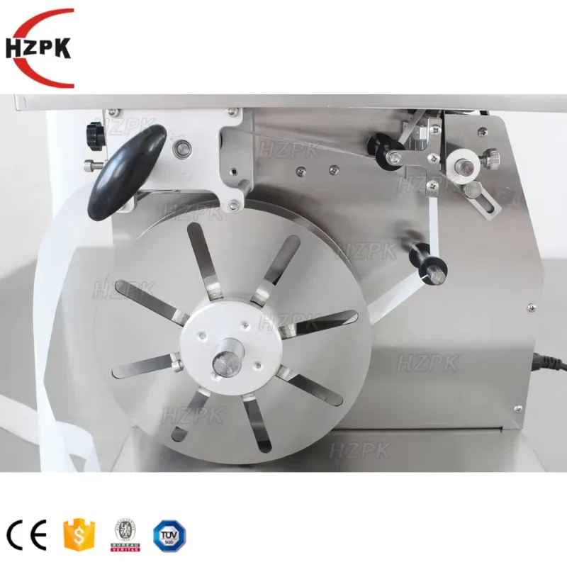 HZPK Flat Corner Box Label Desktop Sticker Labeling Machine