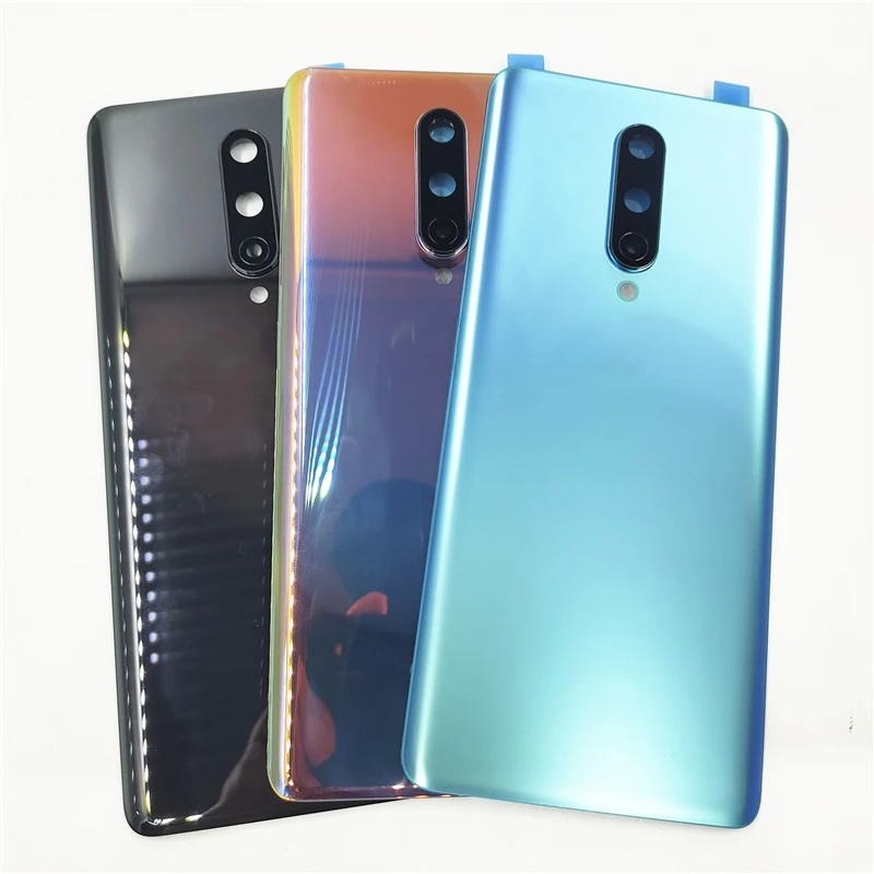 Battery Cover Rear Door Housing Case For OnePlus 8 Back Cover With Camera Frame Lens Repair Parts