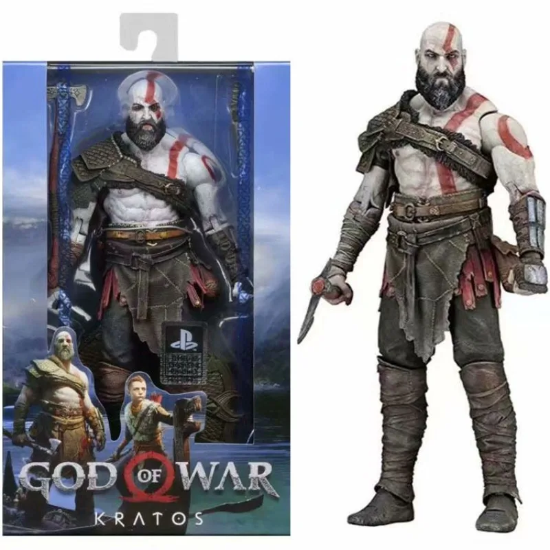 Figura de Acción Articulada de 7 Pulgadas de Kratos, Dios de la Guerra: El Fantasma de Esparta, NECA 2018, PVC, Coleccionable, Juguete de Exhibición, Regalo