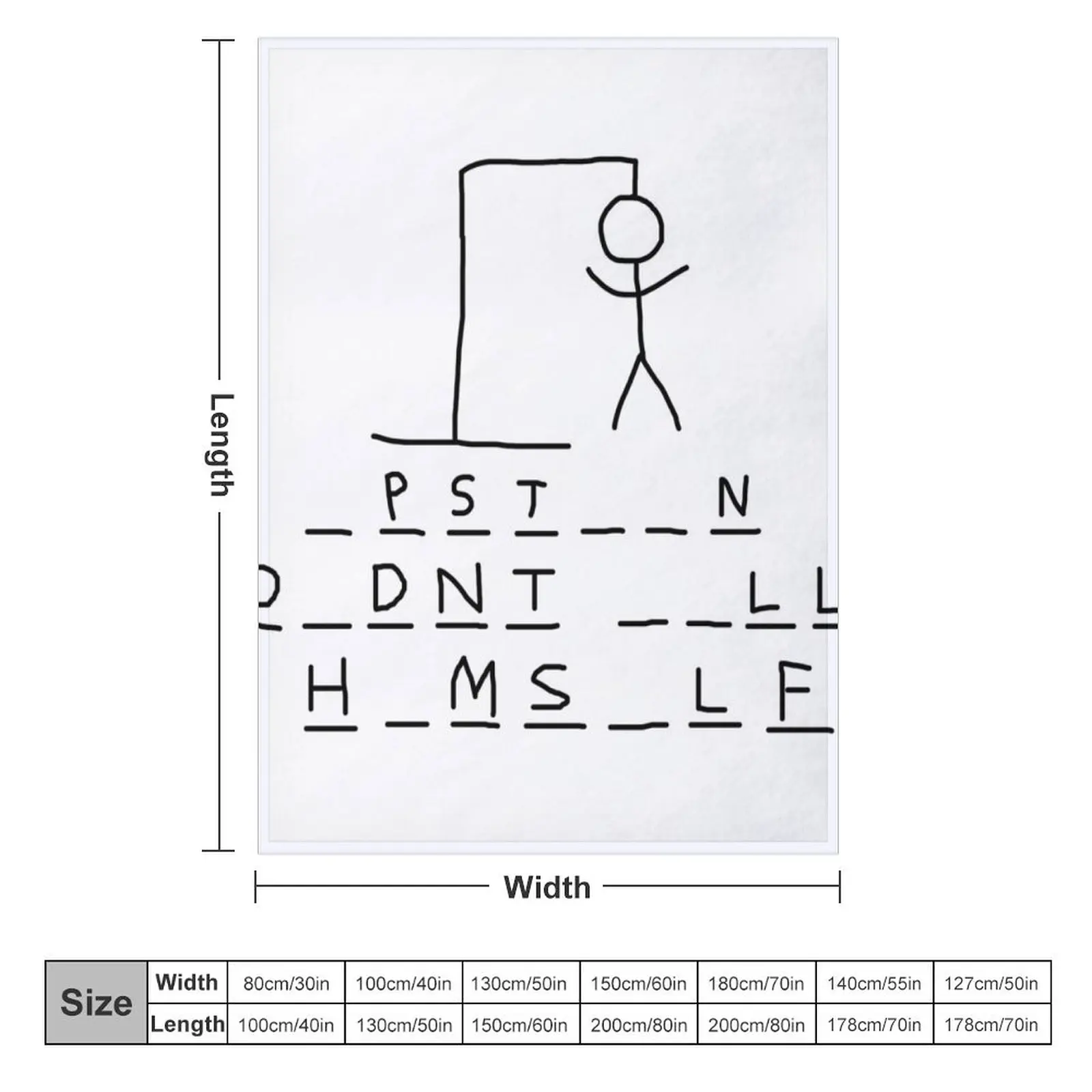 Let's Play Hangman Throw Blanket Baby Decorative Beds Blankets