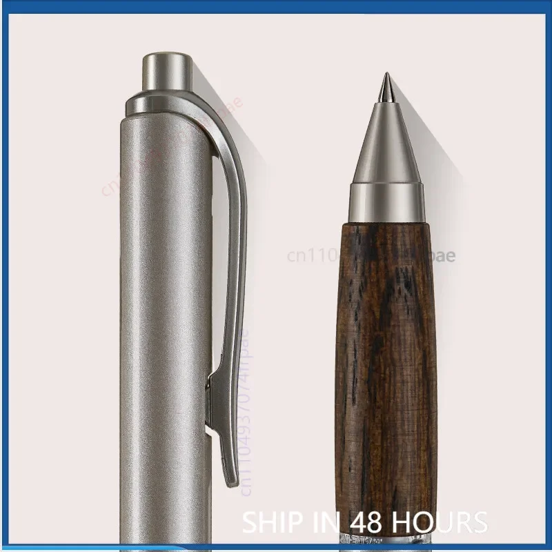 For Mitsubishi UMN-515 Gel Pen Natural Oak Wood Grip Retro Style 0.5mm Black Roller Pen Daily Handwriting Stationery (2PCS)