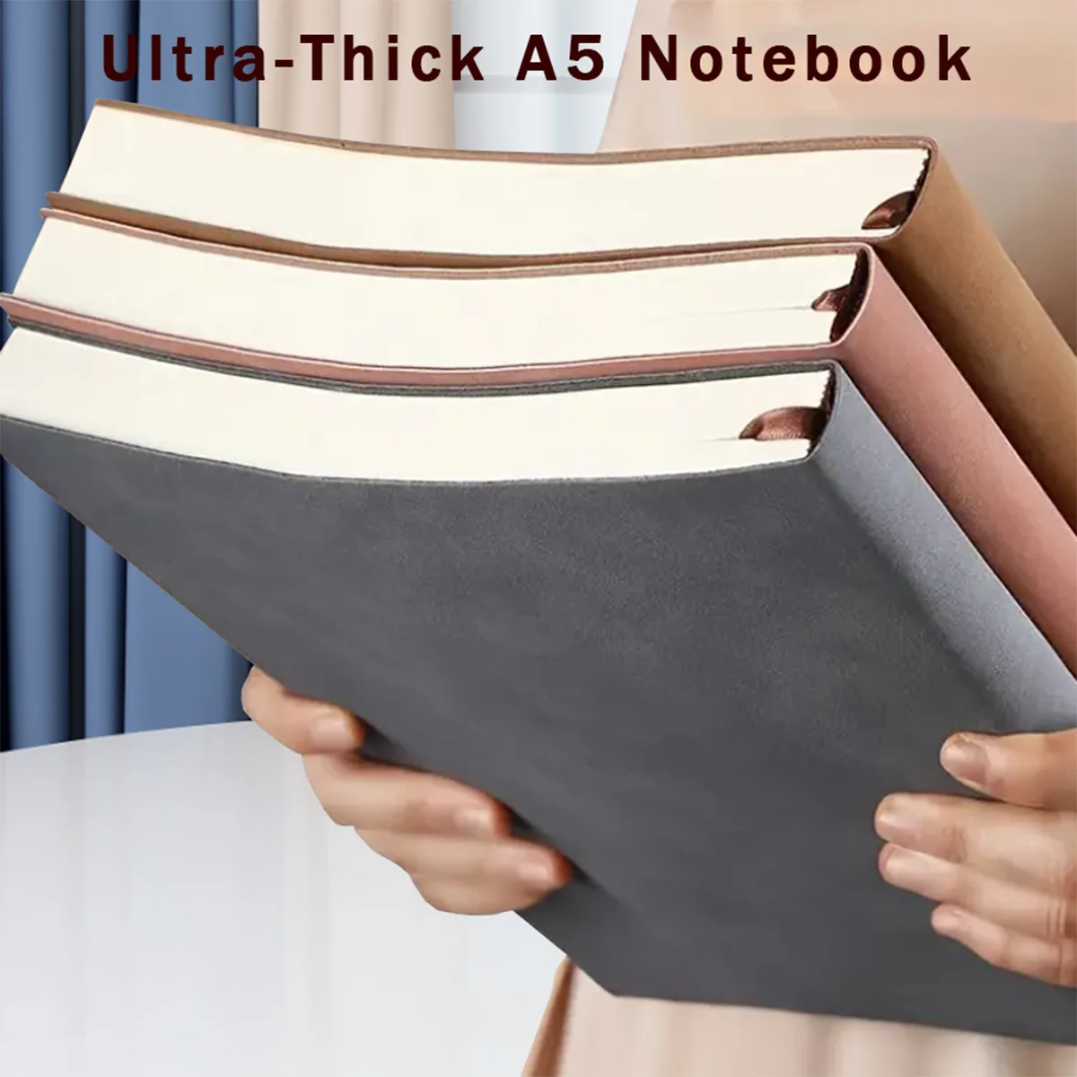 A5 notebook, high-quality eye protection paper with 360 pages, suitable for school and office use, comes with 2 black pens