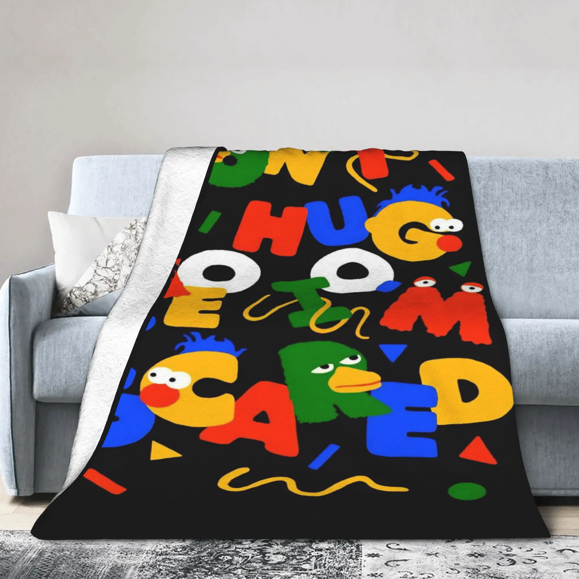 Cozy Don't Hug Me I'm Scared Blanket Merch Sofa Decorative  Throws And Blankets Warm Fleece for Bedroom