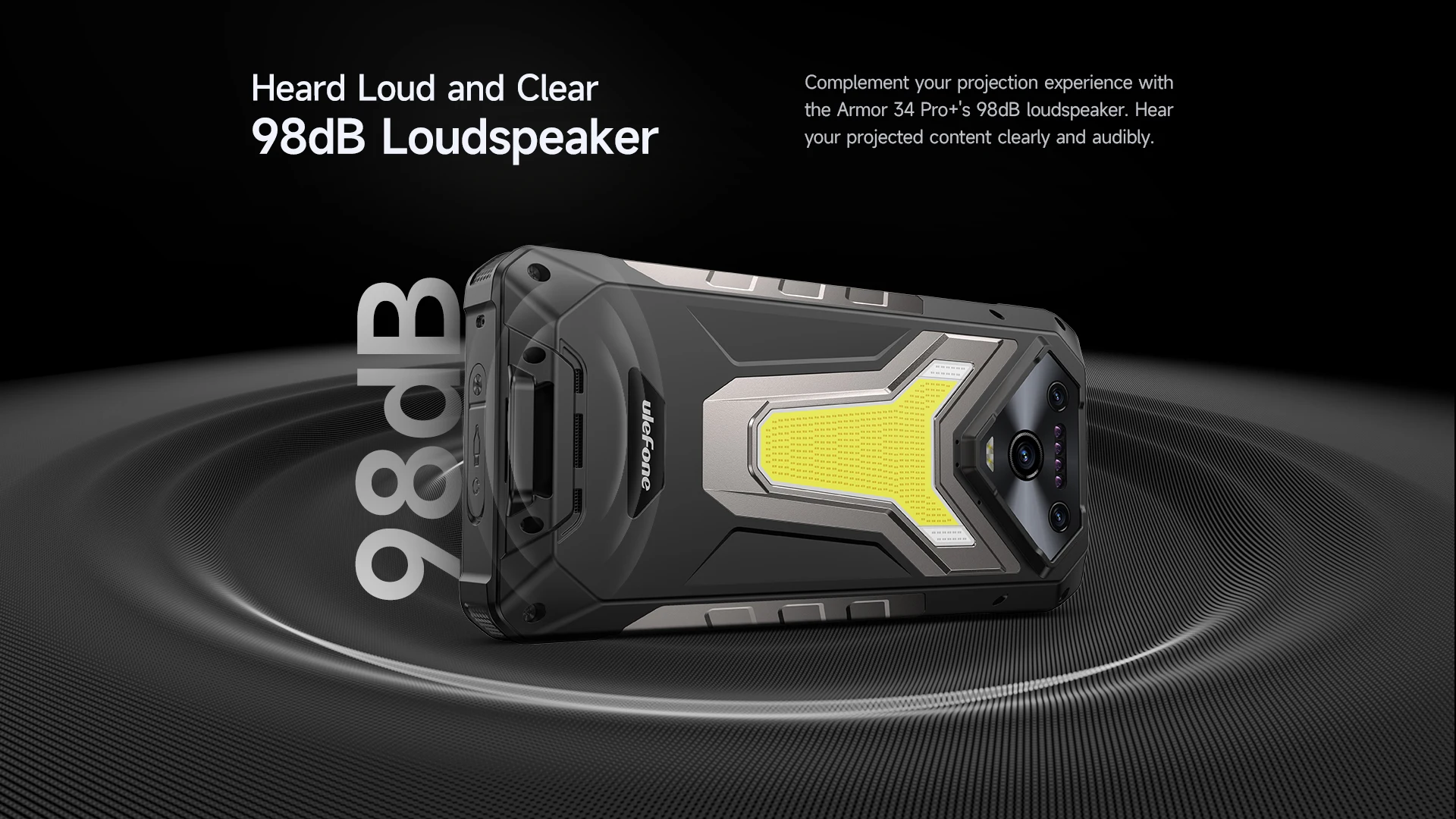 Ulefone Armor 34 Pro+ Projector Rugged Phone 16GB+512GB Night Vision 6.95'' Android 15 Dimensity 7300 25500mAh 5G Smartphone