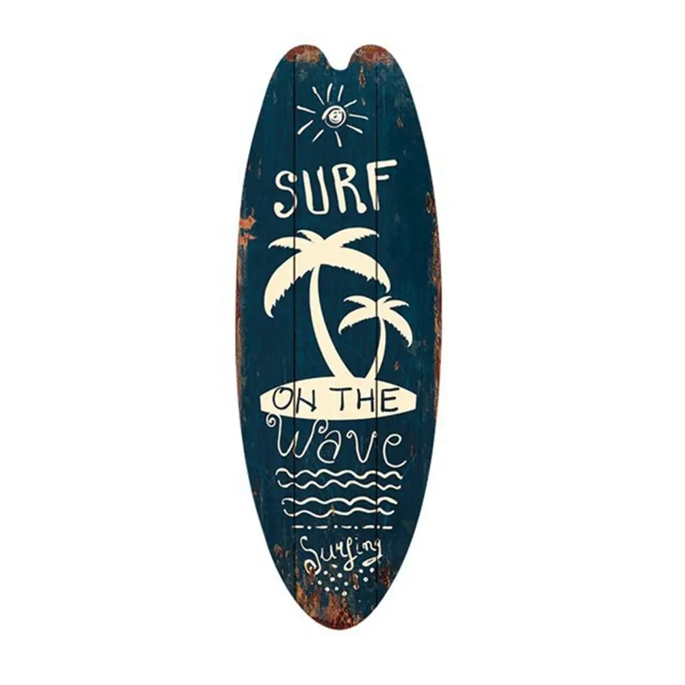 

Exquisite Printing Wooden Surfboard Cool Easy to Use Marine Steering Wall Board Beach Ocean Theme Summer Housewarming Gifts