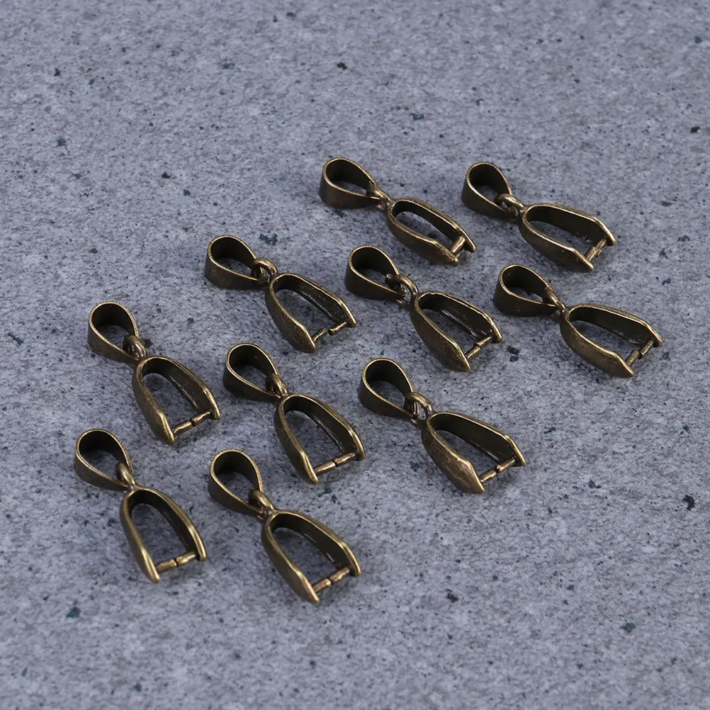 

50 Pcs Jewelry Making Supplies Metal Pinch Clasp Bails Bead Connector Pendant DIY Necklace Bracelet Findings Accessories