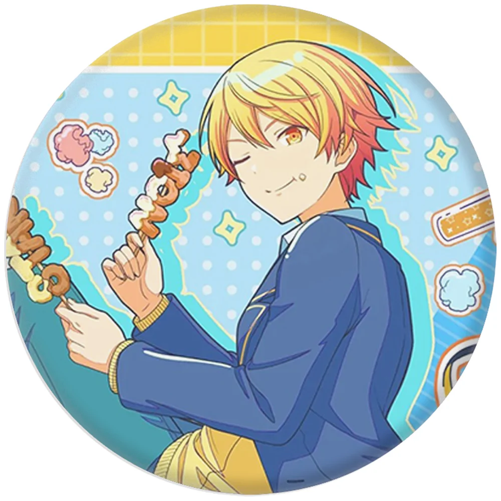 58mm Game PJSK Project Sekai‌ Colorful Stage Birthday Cosplay Costume Badge Pin SPTE Tinplate Brooch Prop Xmas Gift