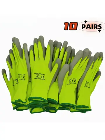 N618 Nylon Nitrile Dipped Work Gloves Oil Resistant Wear Resistant for Construction Auto Repair Factory