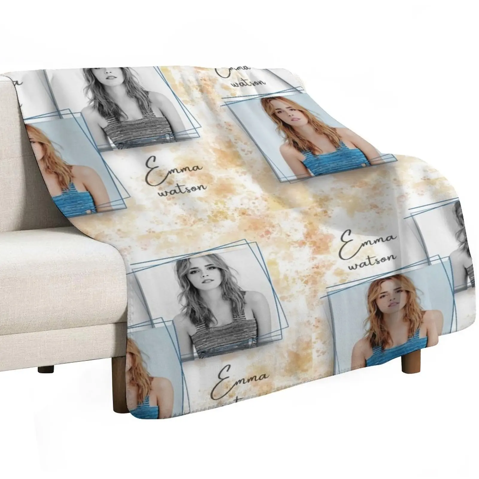 إيما واتسون رمي بطانية الفانيلا متعددة الأغراض الفاخرة مصمم بطانيات الهالوين