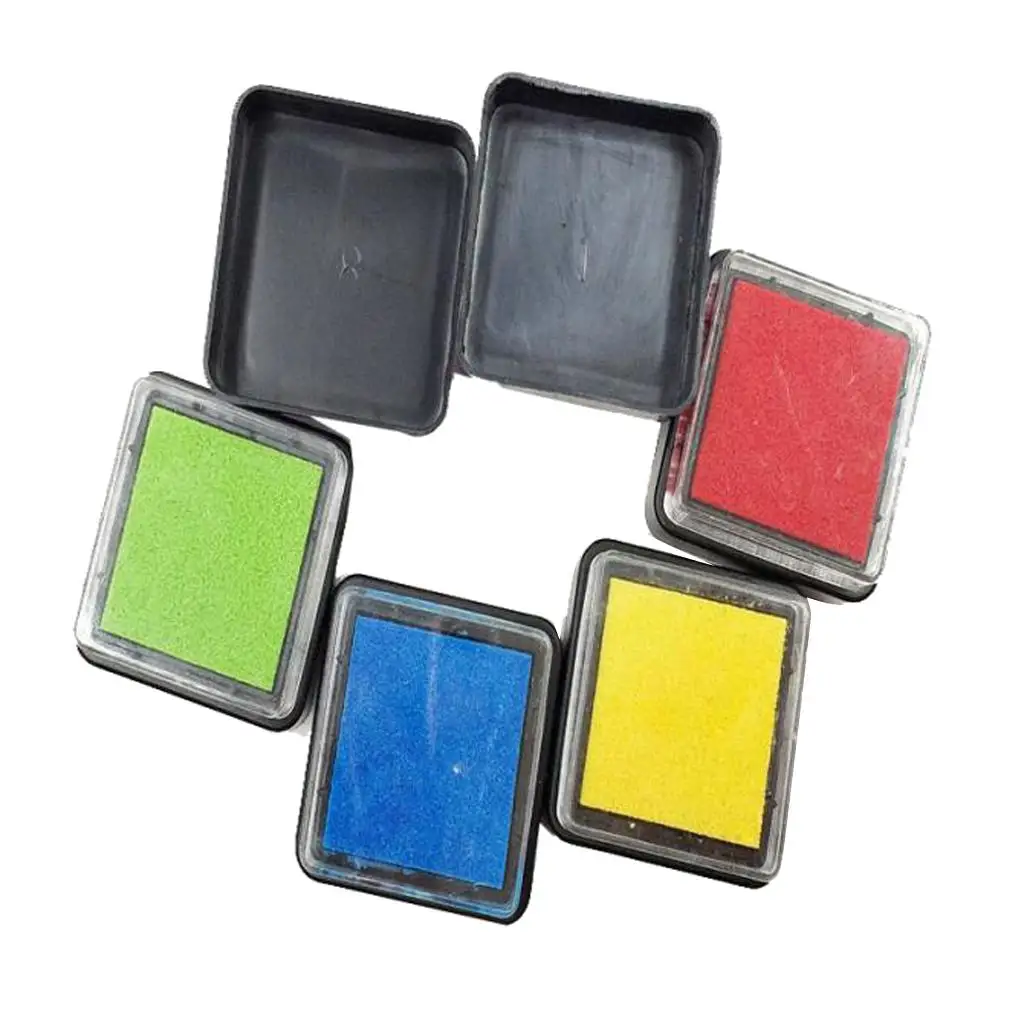 3x6 Colors Ink Pad Stamps Partner Finger Painting DIY Craft for Kids Washable