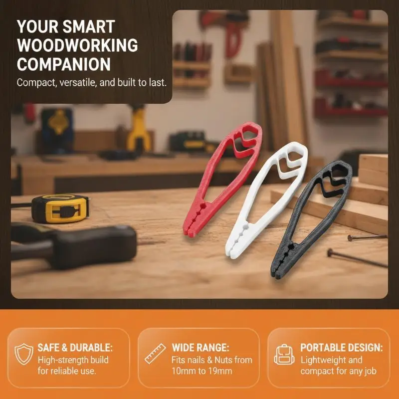 Plastic Nail Fixing Clamp Portable Nail Holder Clip Safety Hand Protector Tool For Woodworking Nailing Construction Operation