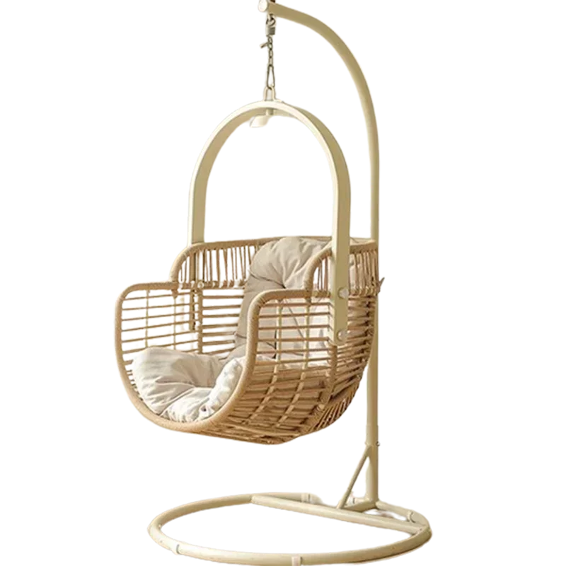 

Practical Rattan Basket Swing Chair Balcony Cushion Nest Indoor Swing Chair Chaise Lounge Salon