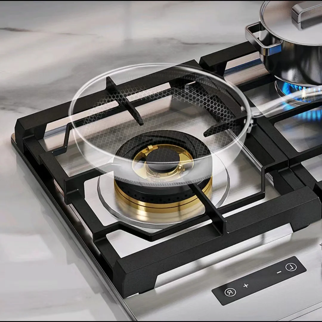 Four Burner China Happy Home Smart Stainless Steel Gas Stove for Kitchen Household