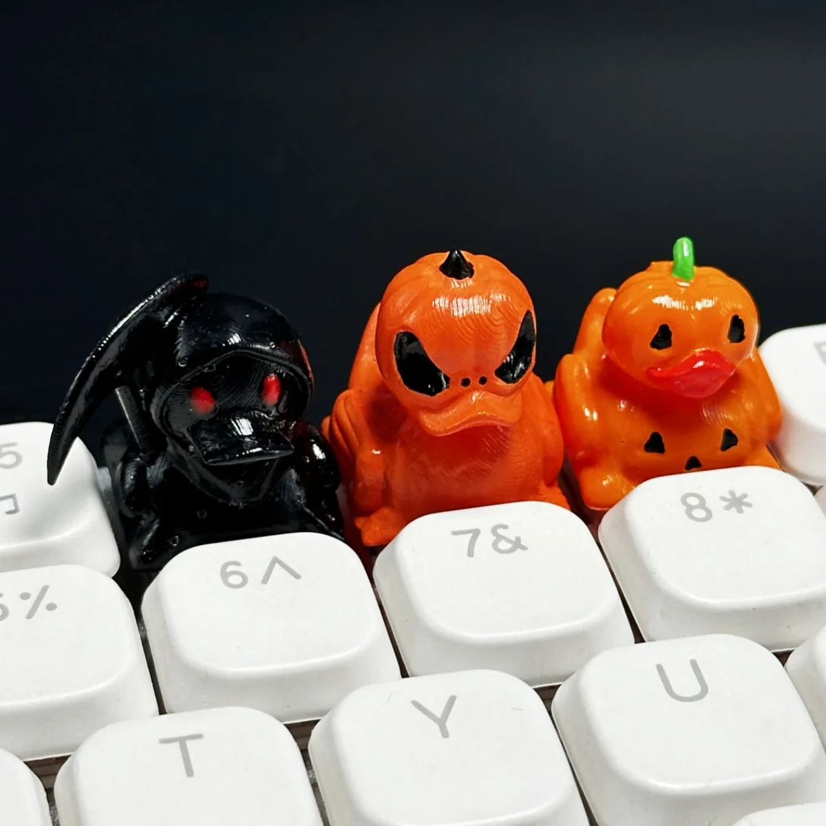 Halloween Teufel Ente Tastenkappen OEM Höhe Mechanische Tastatur Tastenkappen Dekoration Gaming Zubehör Kreuzachse Tastenkappe Geschenk