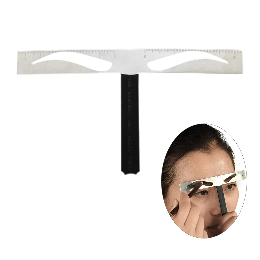 

1Pcs Stainless Steel Eyebrow Ruler Precision Brow Stencil for Microblading Tattoo Artists Beginners Easy Shape Locator Tool