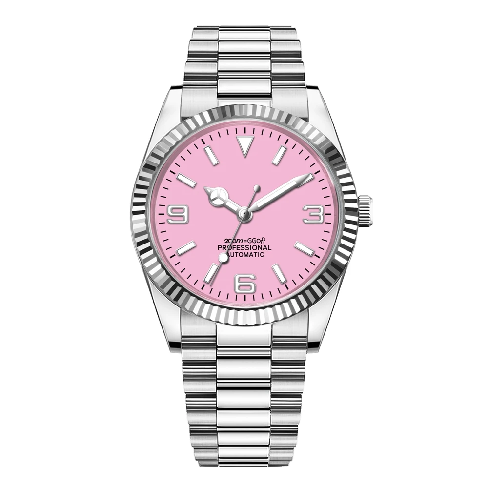 Reloj de lujo con logotipo personalizado para hombre y mujer, 36MM/39MM, NH35 /MIYOTA, relojes de pulsera mecánicos automáticos, Reloj luminoso de zafiro resistente al agua