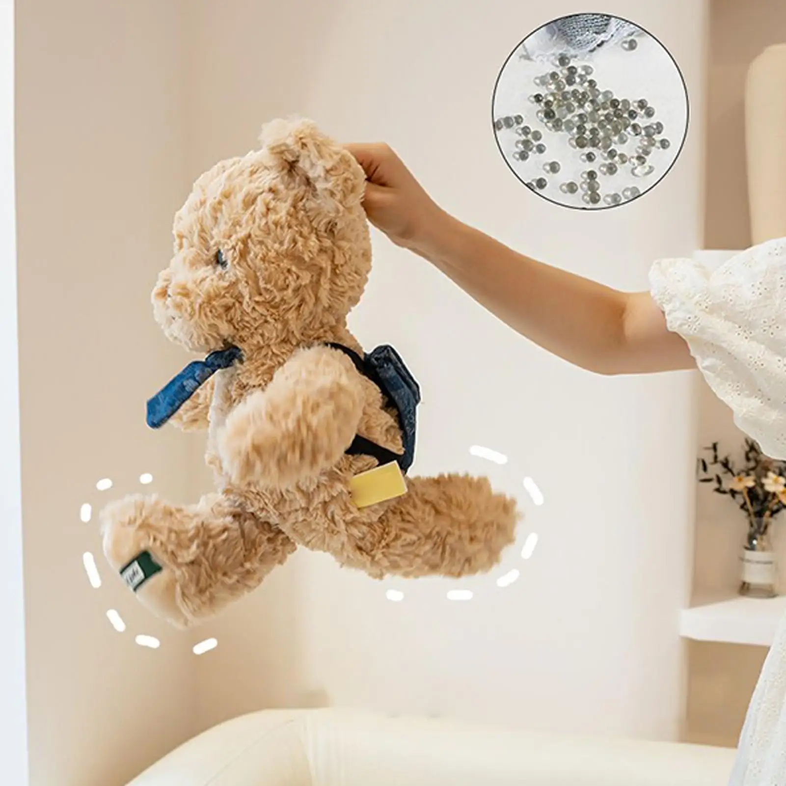 Oso de peluche con mochila, Animal relleno, juguete de peluche, peluche suave, alivio de la ansiedad, lindo muñeco de peluche, regalo para niños y adultos