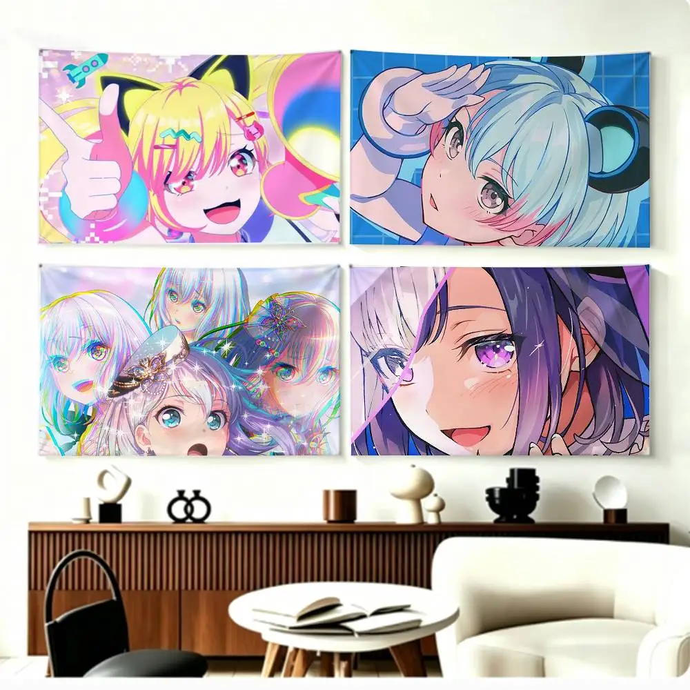 COOL M-Mugendai MewType BanG Dream!   Flags Wall Hanging Background Art Banner for Bedroom Home Outdoor Decor