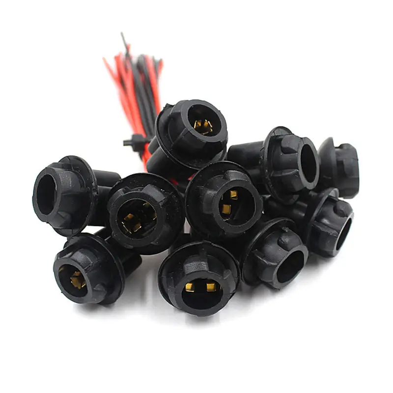 10pcs T10 W5W 168 194  Socket Marker Instrument Lights Holder Connector Wire Bulb Plastic Harness Replacement Car Parts