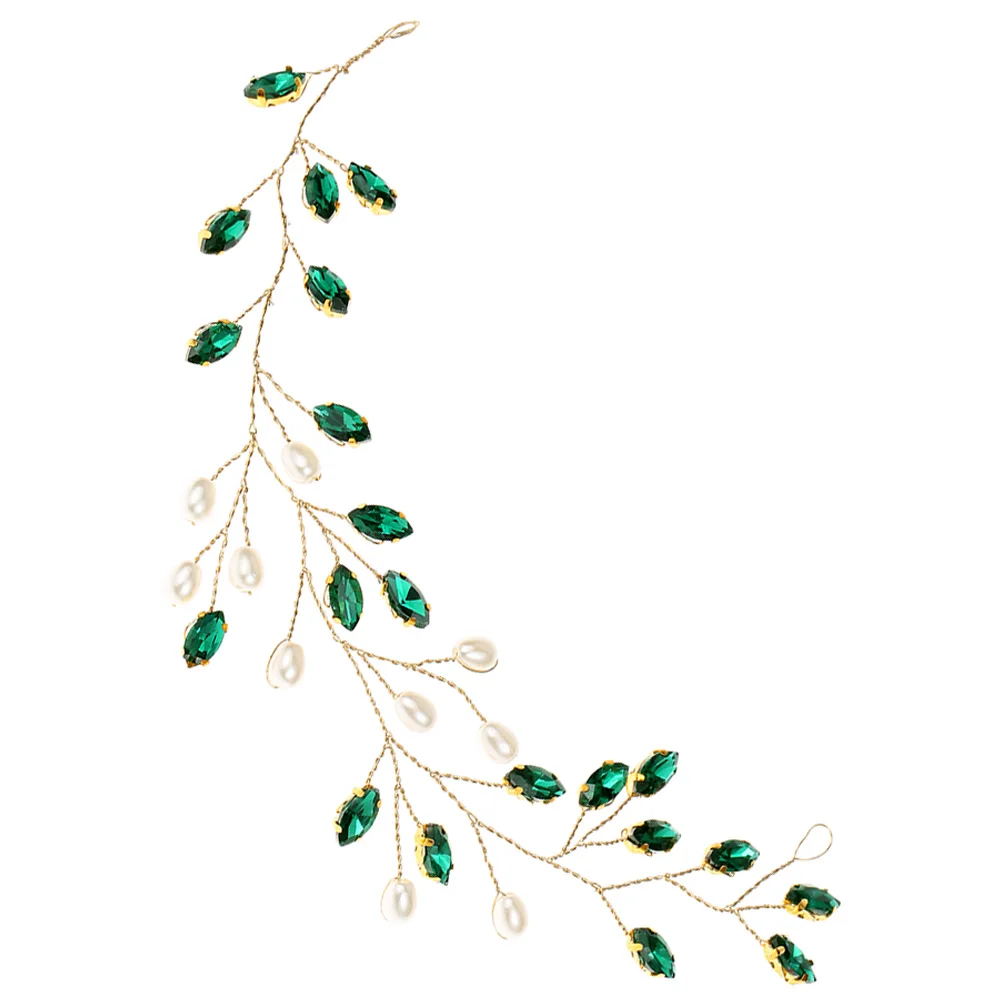 

Rhinestone Pearl Vine Women Wedding Accessories Bride Headpiece Silver Rhinestone Pearl Hair Vine TS1753 Simple Elegant Design