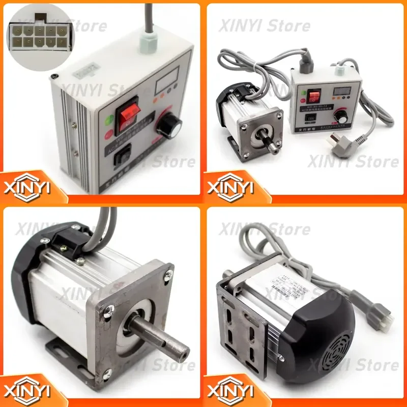 80MM Brushless DC Servo Motor Kit with Controller Speed Adjustable for Woodworking Lathe Belt Bead Machine for 220V High