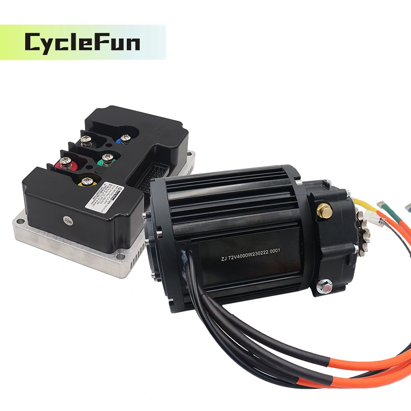 

QS138 90H V3 Rated 4000W 72V 110KPH Mid-Drive Motor Hall Type With Fardriver ND72680 Controller For E-Scooter