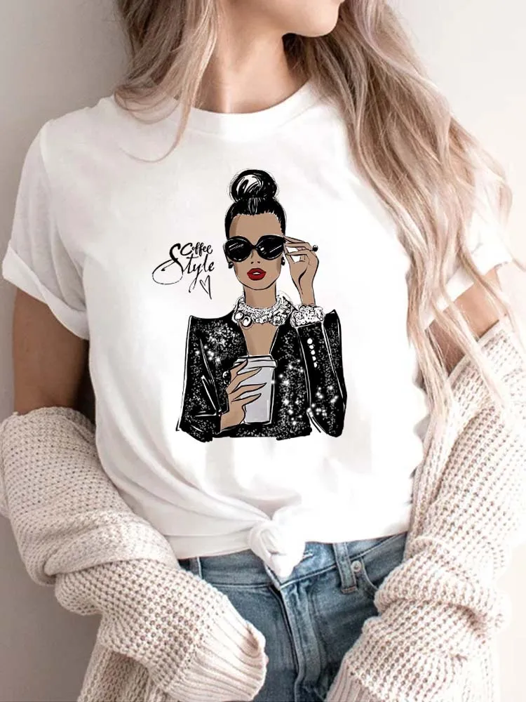 Maycaur Hot Sales Printed Female Tshirt Women Fashion Graphic Printed T-Shirt Harajuku Korean Style Short Sleeves Clothes Female