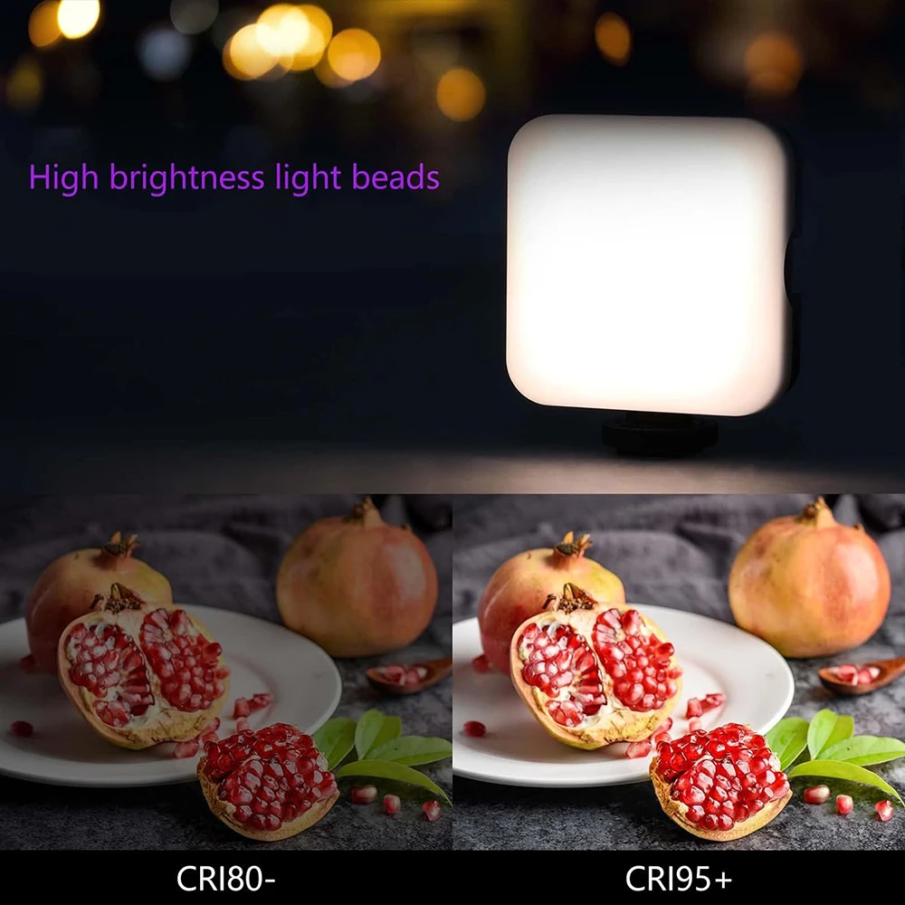 INNOREL T64 LED Video Light 2500-6500K Kamera wideo z akumulatorem 2000 mAh i mini statywem do lustrzanki cyfrowej Live Vlog