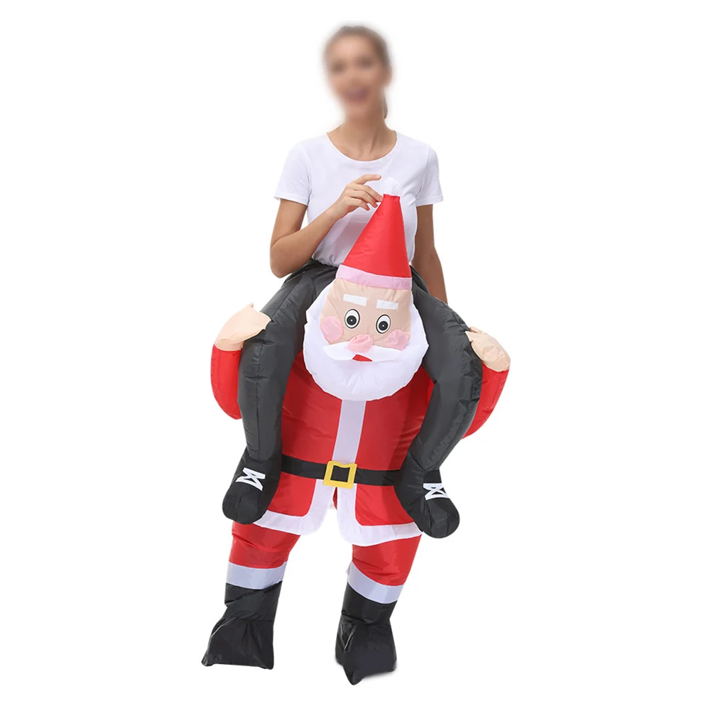 Disfraz inflable de Papá Noel y muñeco de nieve: ropa divertida y festiva para alegría navideña, decoración para el hogar, dormitorio, cocina y sala de estar