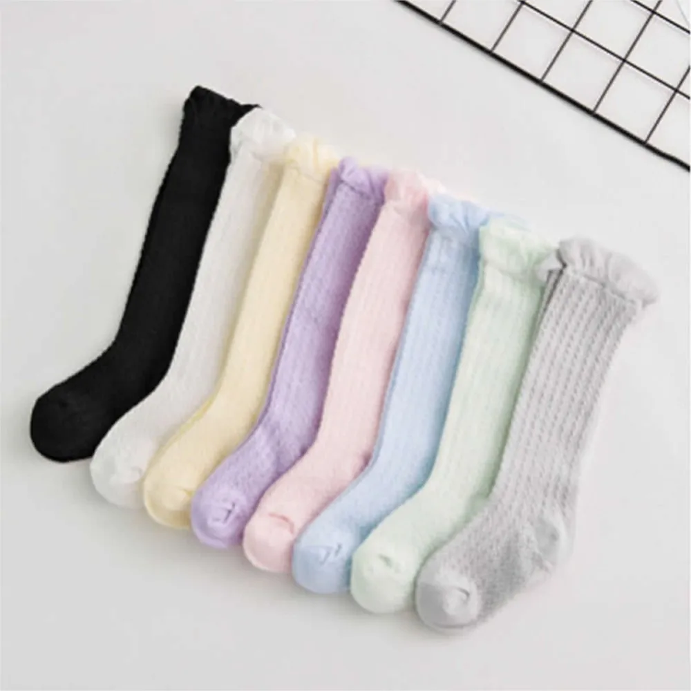 

Baby Socks Girls Knee High Mesh Breathable Tube Socks Lovely Princess Baby Leg Warm NewBorn summer thin knee high boy sock