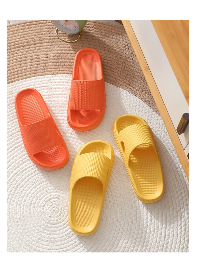 Hausschuhe Männer tragen dicke Sohlen rutschfeste Sommerquarters Badezimmer Dusche Eva Sandalen – Detail 9