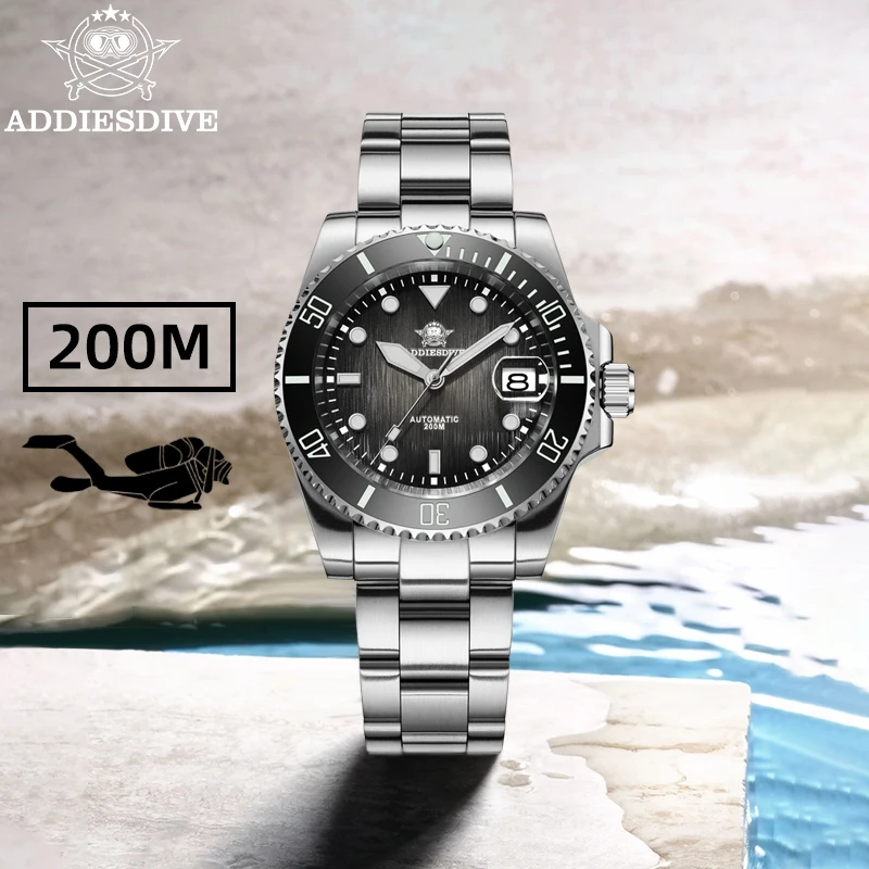 ADDIESDIVE AD2536 Dive Watches Japan 8215 Stainless Steel 200M