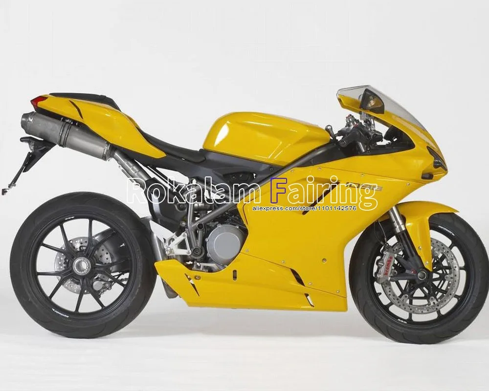 

Для Ducati 848 1098 2007-2011 кузов 1098S 1198 07-11 желтый Aftermarket мотоцикл обтекатель комплект (литье под давлением)